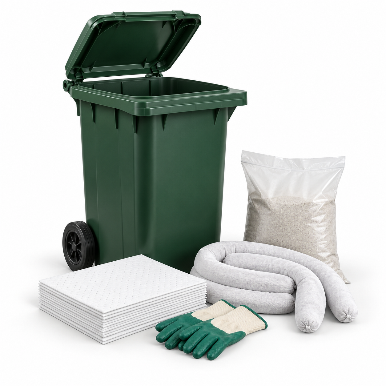 Illustration of 240 L Oil Wheelie Bin Spill Kit